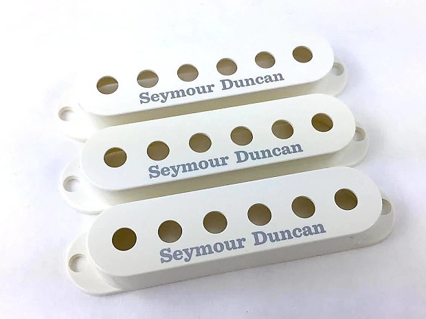 Seymour Duncan S-Cover Set of 3 Strat Pickup Covers with Logo image 1