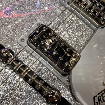 Gretsch G6129T-59 Vintage Select ’59 Silver Jet with Bigsby TV Jones Silver Sparkle image 10