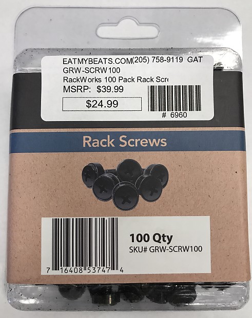 Gator GRW-SCRW100 Rackworks Rack Screws (10 Pack) image 1