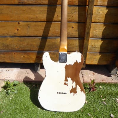 DY Guitars Rick Parfitt / Status Quo tribute white relic tele body PRE-BUILD ORDER image 11