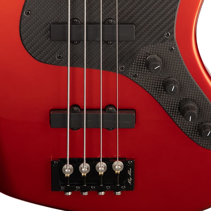 Brubaker JXB4 Standard Bass Guitar, Tangerine Metallic Reverb