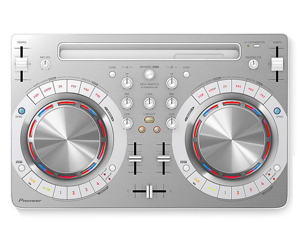 Pioneer DDJ-WeGO3-W (White) + Odyssey BRLDIGITAL Case + Dual