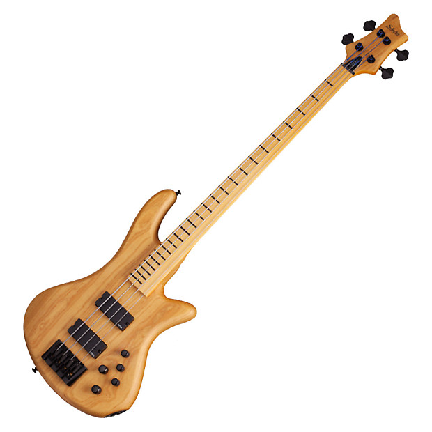 Schecter Stiletto Session-4 FL Active Fretless 4-String Bass Aged Natural Satin image 1