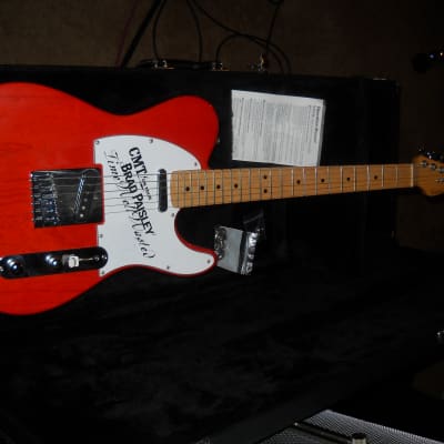 Valley Arts Custom Pro (Brad Paisley Time Well Wasted Tour model )Tele 2005 Gretsch Orange image 8