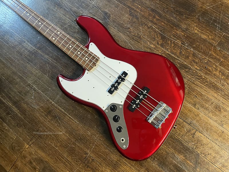 2010 Fender JB-62 LH Jazz Bass Reissue Left-Handed Candy Apple Red MIJ Japan image 1