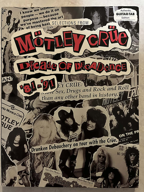 Motley Crue Decade of Decadence Guitar Tab / Tablature Reverb