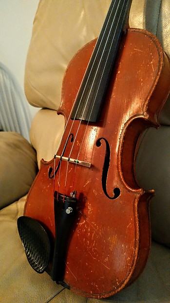 Copy Of Antonius Stradivarius Made In Czechoslovakia Violin Antique Vintage Nitro 1930 s