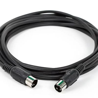 Monoprice 5ft MIDI Cable with 5 Pin DIN Plugs - Black for sale
