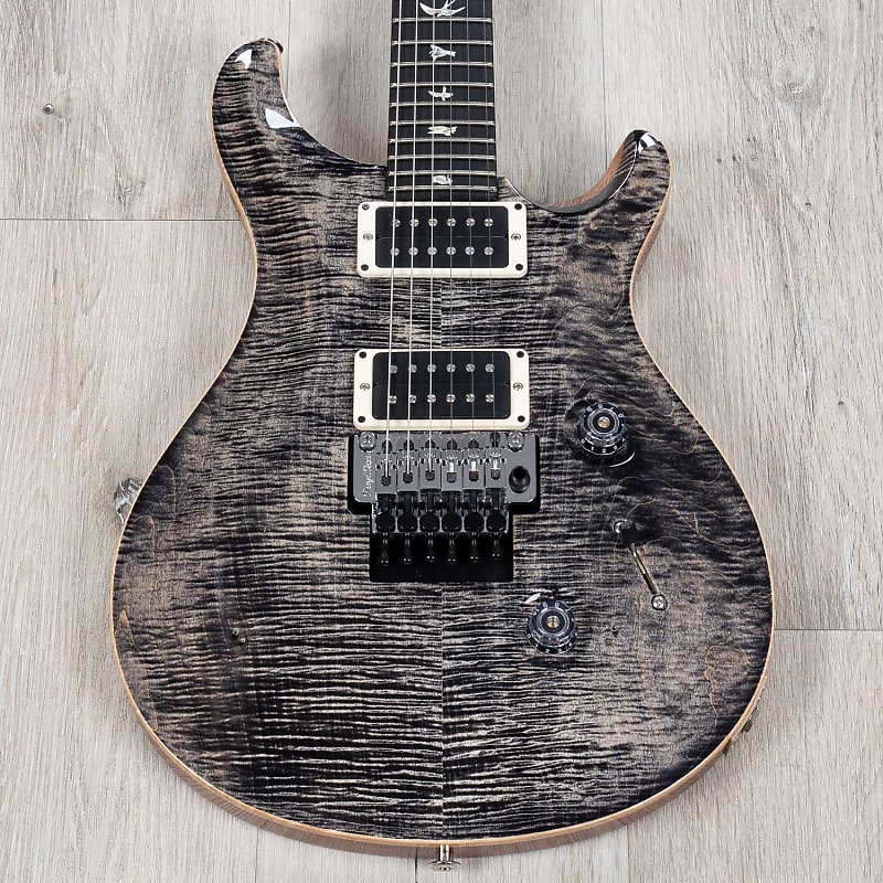 PRS Paul Reed Smith Custom 24 "Floyd" 10-Top Guitar, Ebony Fretboard, Charcoal image 1