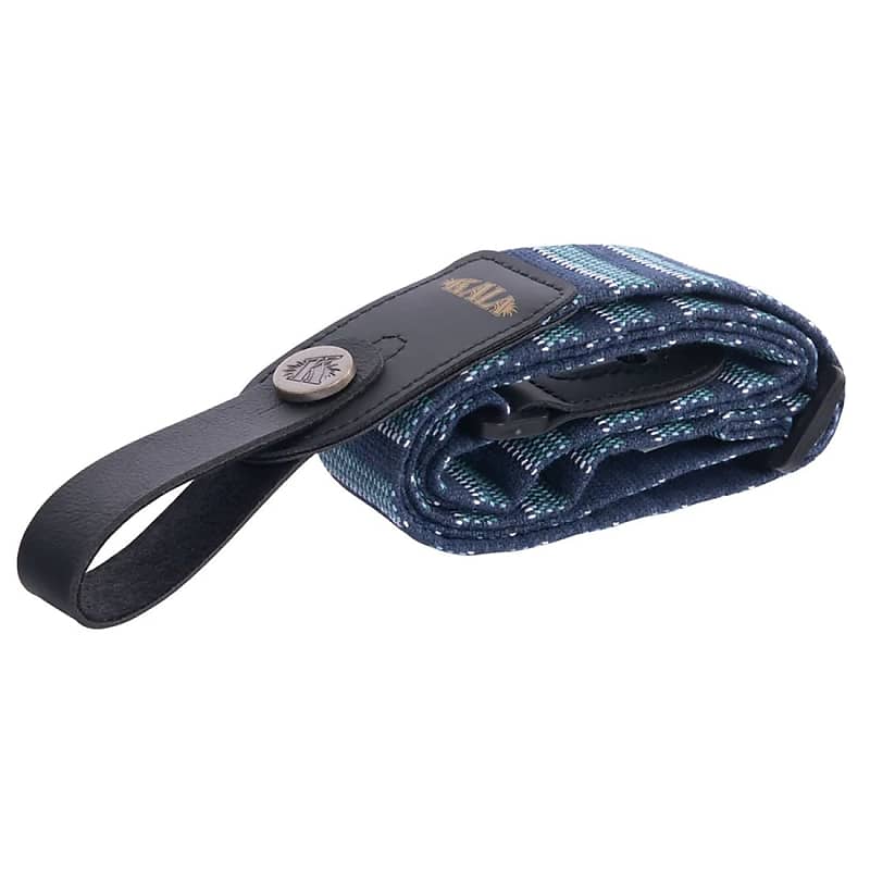 Kala Handmade Ukulele Strap, Blue Stripe Reverb