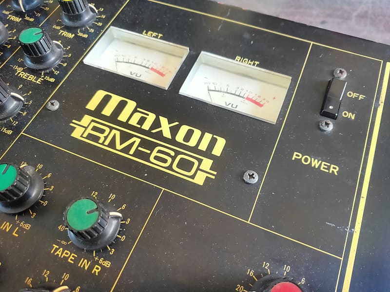 1980's Maxon RM60 Channel Stereo Vintage Mixer