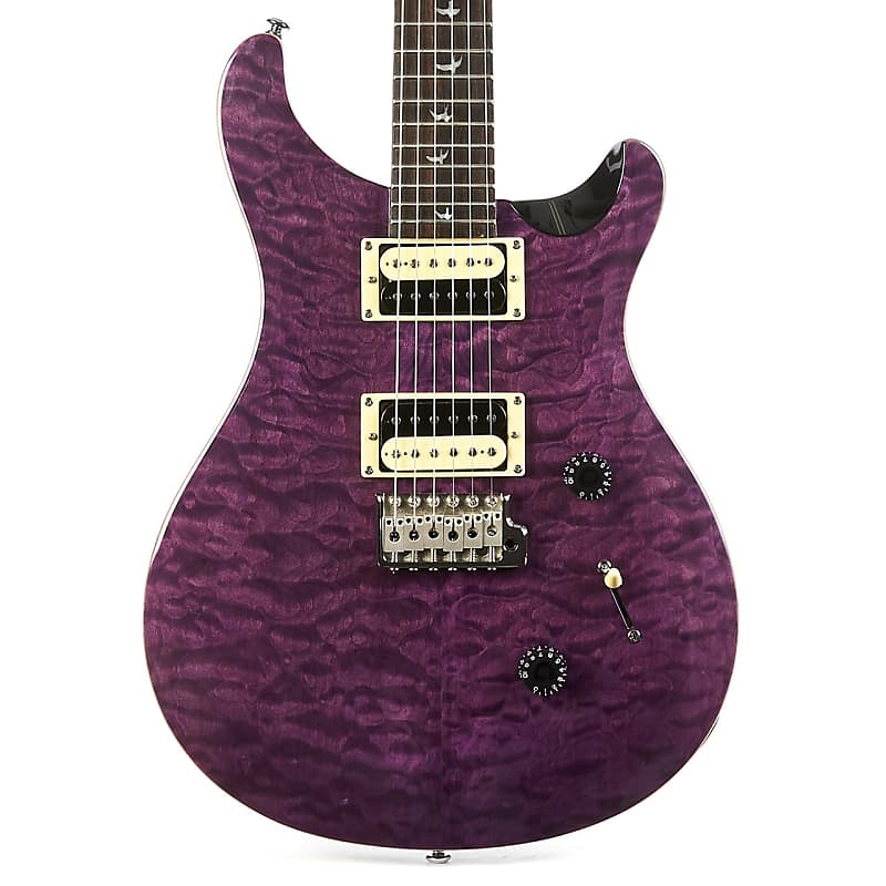 Used Paul Reed Smith PRS SE Custom 24 Trans Purple Quilt Top 2015