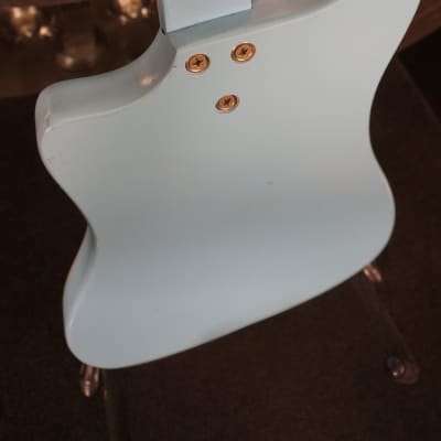 Kay Vanguard 60s - Light Blue Electric Guitar w/ Chipboard Case image 15