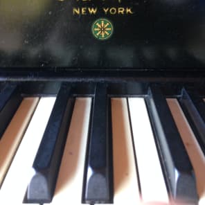 J C Fischer Upright piano 1960 s Black Reverb
