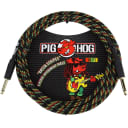 Pig hog PCH10RA 10-Ft 1/4 inch Guitar Cable - Rasta Stripes