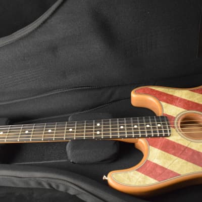 Mint Fender Limited Edition American Acoustasonic Stratocaster USA Flag image 8