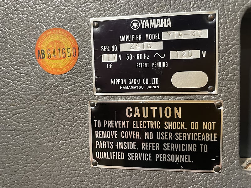 YAMAHA アンプ AMPLIFIER MODEL ＹＴＡ−４５ YAMAHA '73 YTA-45 – 京町家のギターショップ ライトニン