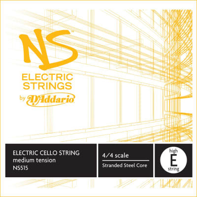 D'Addario NS Electric Cello Single High E String, 4/4 Scale, Medium Tension image 1