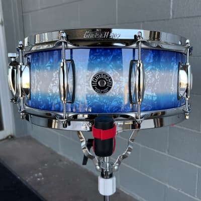 Gretsch GB551415 Brooklyn 5.5x14" Snare Drum in Blue Burst Pearl Nitron w/ Lightning Strainer image 3