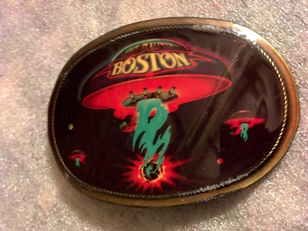 BELT BUCKLE BAND BOSTON PACIFICA MFG. 1977 RARE FIND