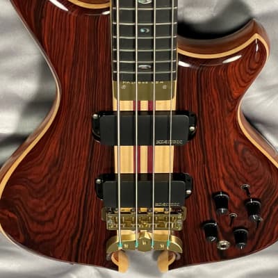 Alembic Mark King Deluxe 4, Cocobolo with Ebony and Red LED's image 3