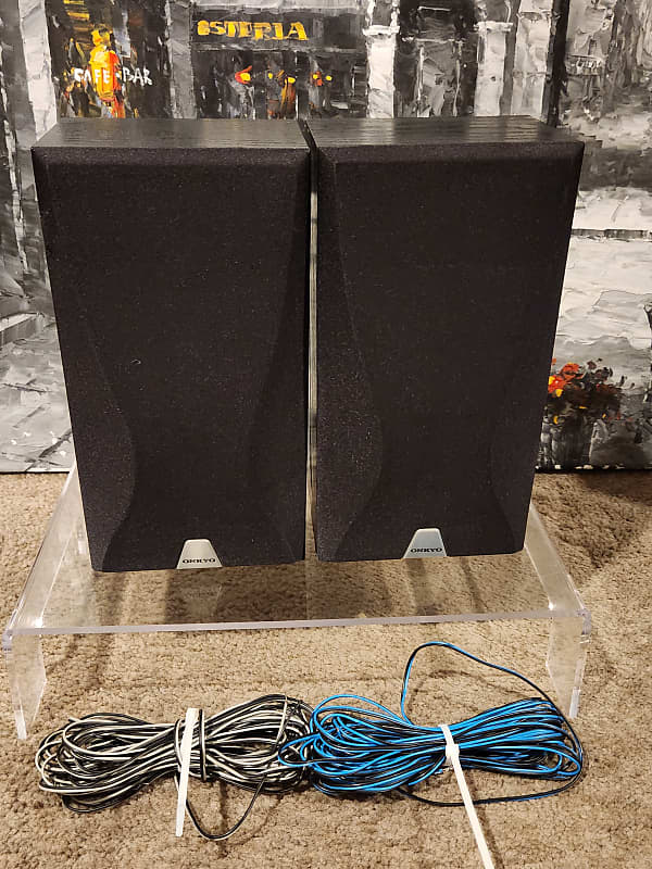 Onkyo ONKYO SPEAKERS MODEL SKM-420S 90s  - Black wood  			