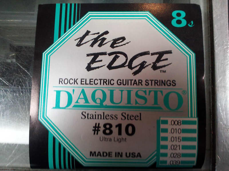 5 sets of D'Aquisto Stainless Steel Guitar Strings 008's plus 10 extra single 008 E strings image 1
