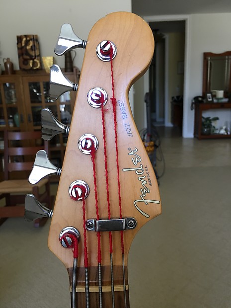 Fender American Standard Jazz Bass V 1997 Mystic Red | Reverb