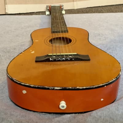 WOODSTOCK Music Collection Vintage Acoustic Travel/Mini/Kid/Half Guitar Fair Condition image 5