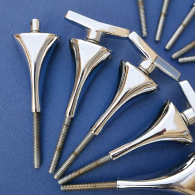 Sonor Phonic Lite Hilite Signature T-rods Tension Rods Claws Clawhooks Bass Drum Lot of 10 Vintage image 6