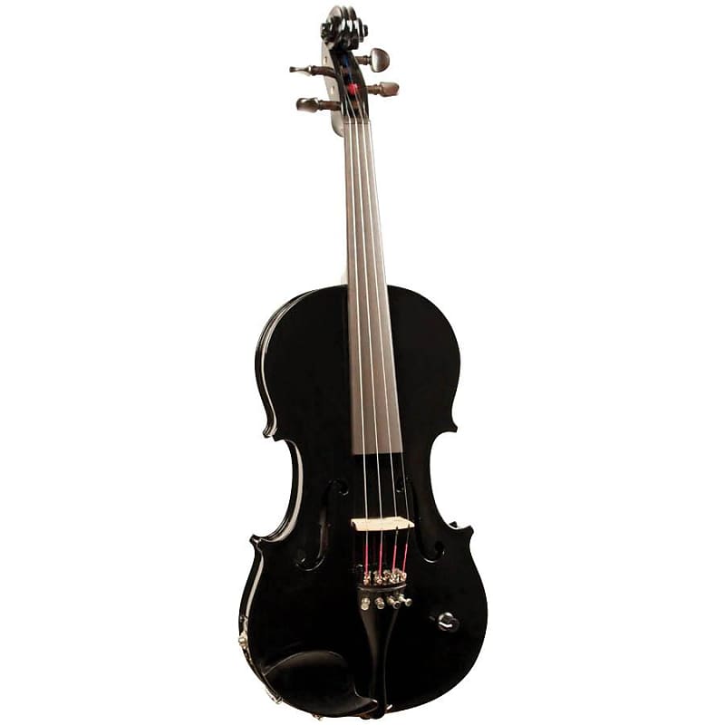 Barcus Berry BAR-AEBK Vibrato AE Series Acoustic-Electric Violin. Piano Black BAR-AEBK-U image 1