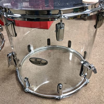 Pearl Crystal Beat Acrylic 4 Piece Drum Set 20/12/14/16 Ultra Clear, Extra Floor Tom, Clean, Unique image 15