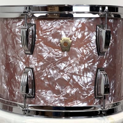 Ludwig 22/13/16" Classic Maple "Fab" Drum Set - Exclusive Rose Marine Pearl image 8