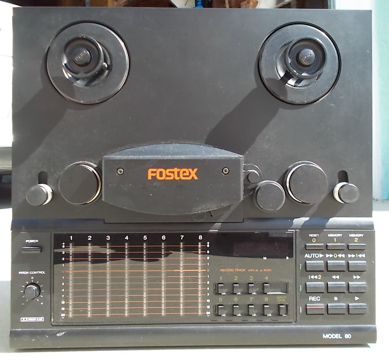 Fostex Model 80 analog 8 Track tape recorder and matching 450 mixing board