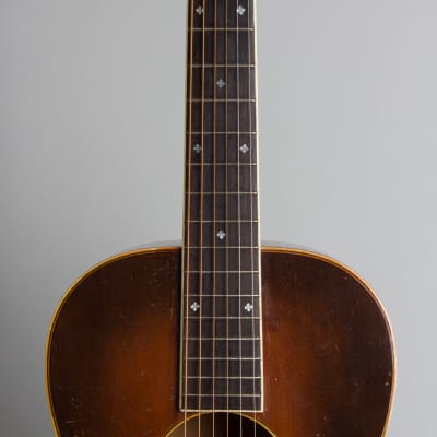 Oahu Jumbo  previously owned by Marc Ribot Flat Top Acoustic Guitar, made by Kay (1935), black hard shell case. image 8
