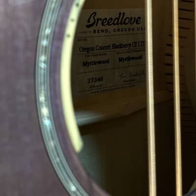 Breedlove Lmt Oregon Blackberry Concert Acoustic-Electric Guitar-SN7346-PLEK'd-Aeris Packaging image 9