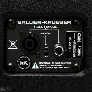 Gallien-Krueger CX410-8 800-watt 4x10" 8ohm Bass Cabinet image 8