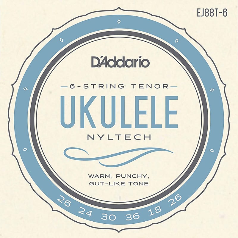 D'Addario EJ88T-6 Nyltech 6-String Tenor Ukulele Strings image 1