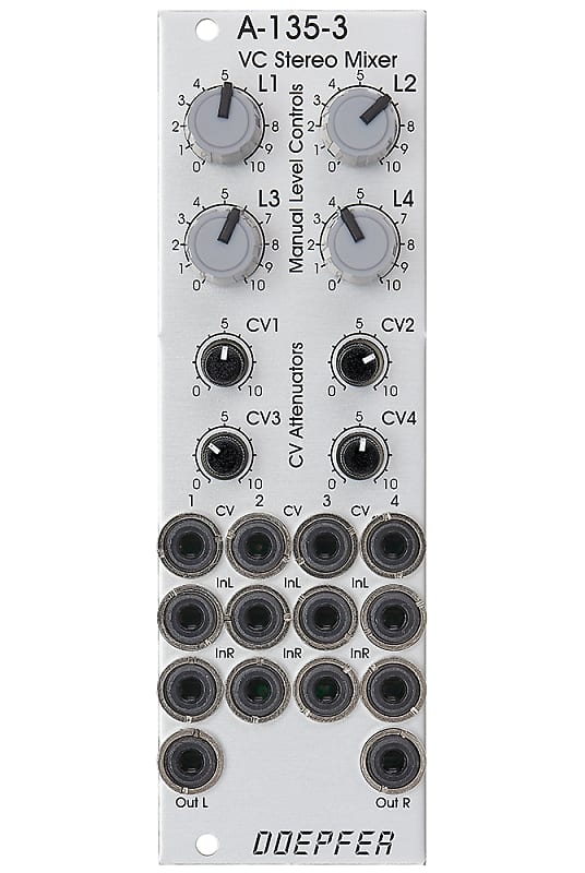Doepfer A-135-3 voltage controlled stereo mixer eurorack module image 1