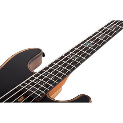 Schecter Guitar Research Model-T 5 Exotic 5-String Black Limba Electric Bass Satin Natural 2833 image 10