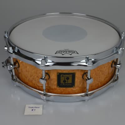 Sonor Delite snare drum S1405M Birdseye Amber 14" x 5" image 2