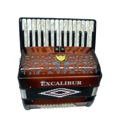Excalibur Super Classic PSI Series Walnut 60 Bass Piano Accordion image 1