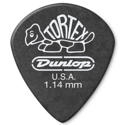 Dunlop 482P1.14 Tortex Pitch Black Jazz III Guitar Picks, 1.14mm, 12-Pack image 1