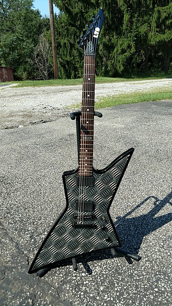 ESP LTD EX-400BD Black/Diamond Plate | Reverb