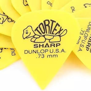 Dunlop 412P73 Tortex Sharp .73mm Guitar Picks (12-Pack)