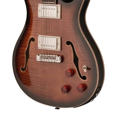 PRS Paul Reed Smith SE Hollowbody II Piezo Electric Guitar Black Gold Burst + PRS Hard Case BRAND NEW image 2