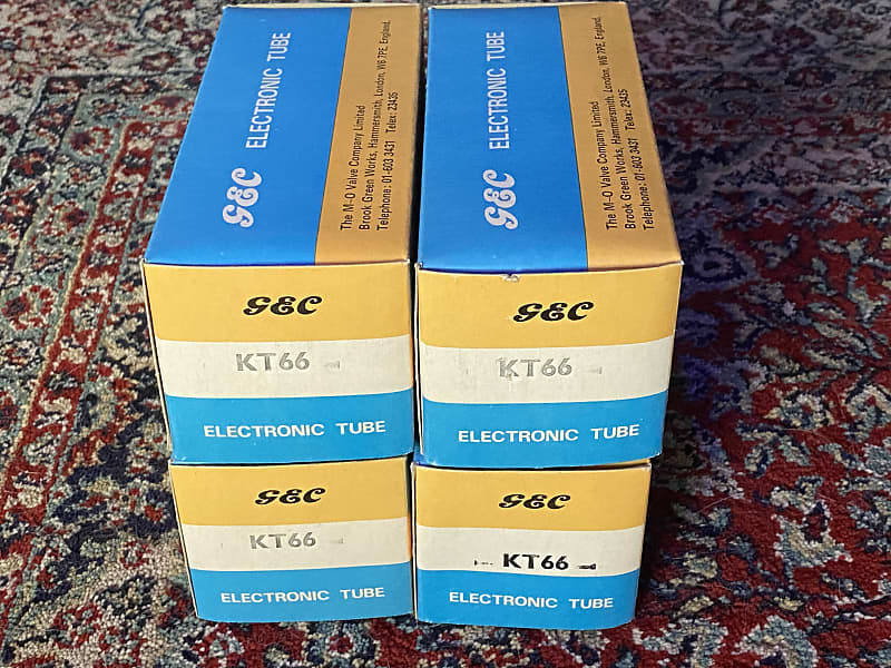 NOS New Old Stock / New in Box GEC KT66 (CV1075) Matched QUAD from 1970's UK Made image 1
