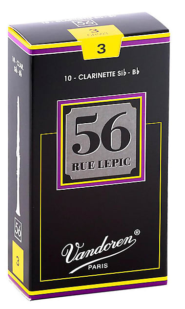 Vandoren 56 Rue Lepic Bb Clarinet Reeds Strength 3 (Box of 10) image 1