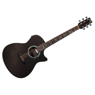 RainSong OM1000 Acoustic/Electric Guitar w/ OHSC – Used - Black image 1