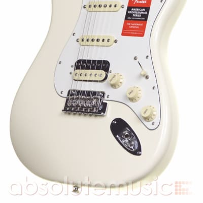 Fender American Pro Stratocaster HSS Shawbucker, Olympic White, RW image 7